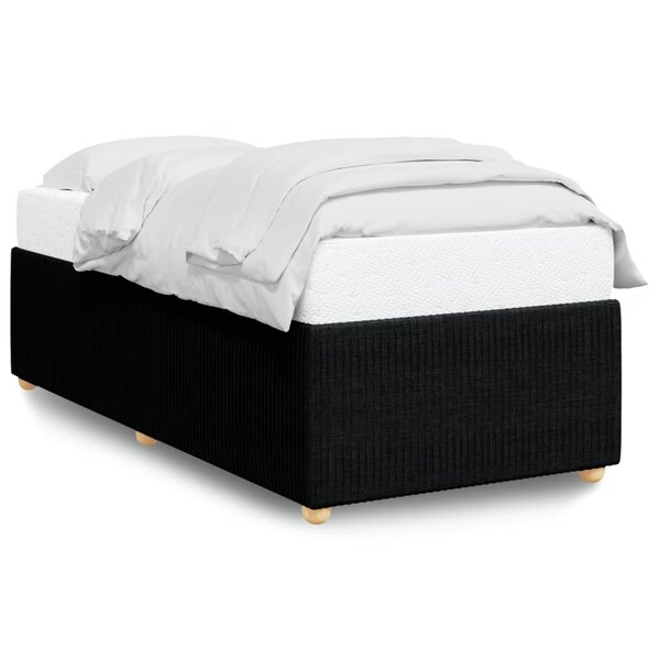 vidaXL Cadre de lit Noir 90x200 cm Tissu