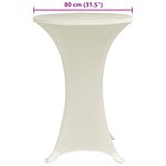 vidaXL Housses élastiques de table Ø 80 cm Crème 4 Pièces