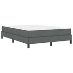 vidaXL Lit à ressorts avec matelas Gris foncé 160 x 200 cm tissu