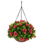 vidaXL Fleurs artificielles Rosé 33 x 33 x 44 cm PE et acier