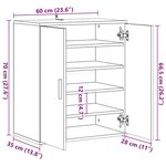 vidaXL Armoire à chaussures chêne artisanal bois d'ingénierie