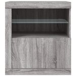 vidaXL Buffet avec lumières LED sonoma gris 60 5x37x67 cm