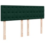 vidaXL Sommier à lattes de lit et matelas Vert foncé 160x200cm Velours