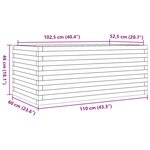 vidaXL Jardinière cire marron 110x60x46 cm bois de pin massif