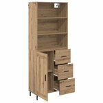 vidaXL Haut Armoire avec tiroir Chêne artisanal 69 5 x 34 x 180 cm