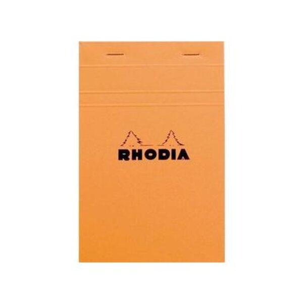 Bloc de direction couverture orange 80 feuilles (160 pages) format A5 réglure unie RHODIA