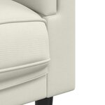 vidaXL Canapé avec coussins 2 places crème velours
