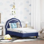 vidaXL Cadre de lit pour tout-petit avec tête de lit Bleu police