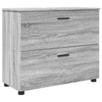 vidaXL Ensemble de mobilier de salle de bain 5 Pièces Gris Sonoma