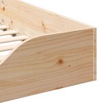 vidaXL Cadre de lit Marron 100 x 220 cm Pin massif