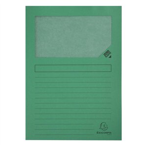 Paquet de 100 chemises à fenetre Forever - 22x31cm - Vert vif x 4 EXACOMPTA