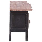 vidaXL Meuble TV 120x30x40 cm noir bois d'acajou massif