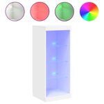 vidaXL Buffet avec lumières LED blanc 41x37x100 cm