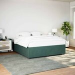 vidaXL Cadre de lit sans matelas vert foncé 200x200 cm velours