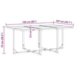 vidaXL Ensemble de salle à manger pour jardin 7 Pièces Noir Acier