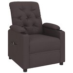 vidaXL Fauteuil inclinable électrique Marron foncé Tissu