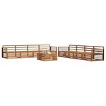 vidaXL Ensemble de canapés d'extérieur 9 pc Naturel