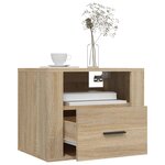vidaXL Table de chevet murale Chêne sonoma 50x36x40 cm