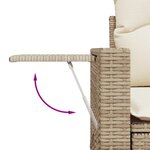 vidaXL Salon de jardin avec coussins 6 Pièces beige résine tressée