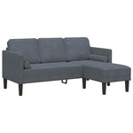 vidaXL Ensemble de Canapés 2 Pièces Gris foncé 173 x 131 x 67 cm Velours