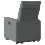 vidaXL Fauteuil inclinable électrique gris foncé tissu