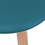 vidaXL Chaises à manger lot de 6 Turquoise Plastique