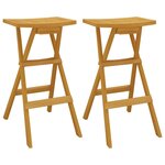 vidaXL Ensemble de bar pliable 3 Pièces Bois de teck massif
