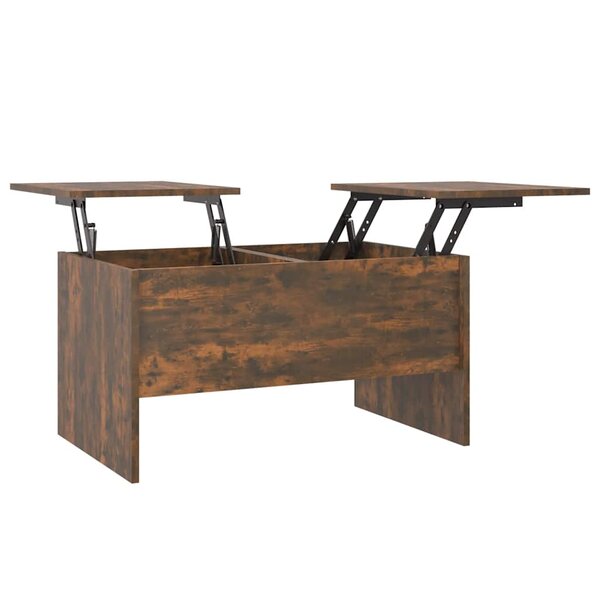 vidaXL Table basse chêne fumé 80x50x42 5 cm bois d'ingénierie