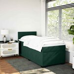 vidaXL Sommier à lattes de lit avec matelas Vert foncé 90x190 cm