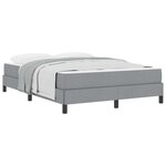 vidaXL Lit à ressorts avec matelas Gris clair 140 x 200 cm tissu