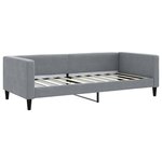 vidaXL Lit de jour avec lit gigogne gris clair 100x190 cm tissu