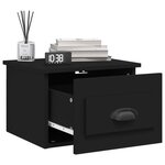 vidaXL Tables de chevet murales 2 Pièces noir 41 5x36x28 cm