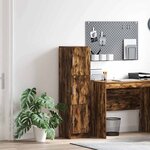 vidaXL Buffet chêne fumé Chêne fumé Bois Grand Buffet chêne fumé