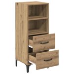 vidaXL Buffet chêne artisanal 34 x 34 5 x 90 cm Bois d'ingénierie