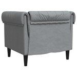 vidaXL Fauteuil Chesterfield Gris clair 78.5 x 74.5 x 74.5 cm tissu
