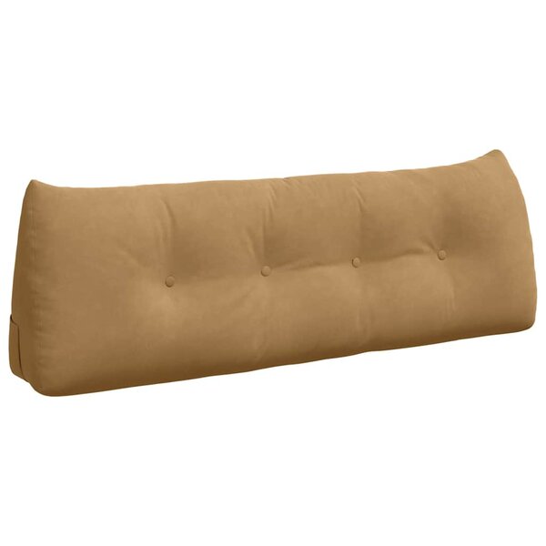 vidaXL Coussin de Dos Marron 140 x 24 x 50 cm Velours