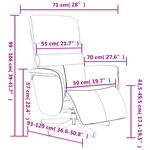 vidaXL Fauteuil inclinable avec repose-pieds cappuccino similicuir