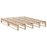 vidaXL Lit bibliothèque sans matelas 140x190 cm bois de pin massif