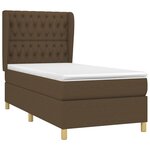 vidaXL Sommier à lattes de lit avec matelas Marron foncé 90x190 cm