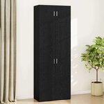 vidaXL Armoire de rangement 3 Pièces Chêne noir