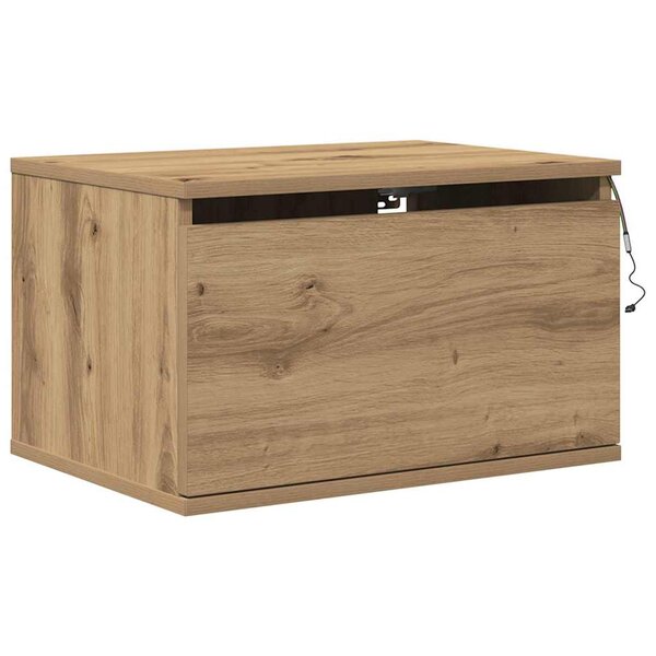vidaXL Cabinet de chevet mural avec Chêne artisanal 50 x 36 x 30 cm