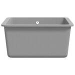 vidaXL Évier de cuisine en granit Bac unique Gris