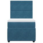 vidaXL Sommier à lattes de lit et matelas Bleu foncé 80x200 cm Velours