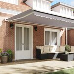 vidaXL Auvent Rétractable Gris clair 500 × 300 cm Tissu et Métal
