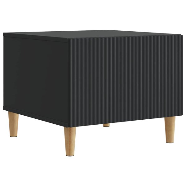 vidaXL Table basse avec tiroir Noir 49 x 50 x 40 cm Bois d'ingénierie