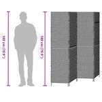 vidaXL Paravent Gris 195 x 180 cm polyrotin