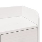 vidaXL Lit bibliothèque sans matelas blanc 180x200 cm bois pin massif