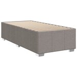vidaXL Sommier à lattes de lit avec matelas Taupe 90x200 cm Tissu