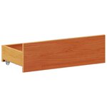 vidaXL Cadre de lit sans matelas avec tête de lit brun cire 140x190 cm