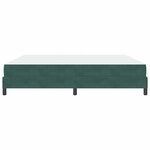 vidaXL Lit à ressorts avec matelas Vert foncé 200 x 200 cm tissu